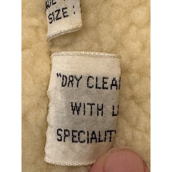 XL Vintage Chess King Sherpa Lined Suede Western Cowboy Vest 70s Snap - Picture 4 of 12